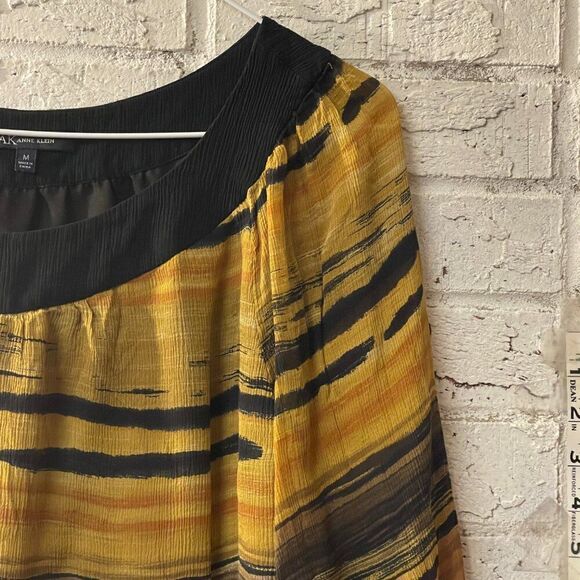 Anne Klein Striped Blouse M - Picture 2 of 11